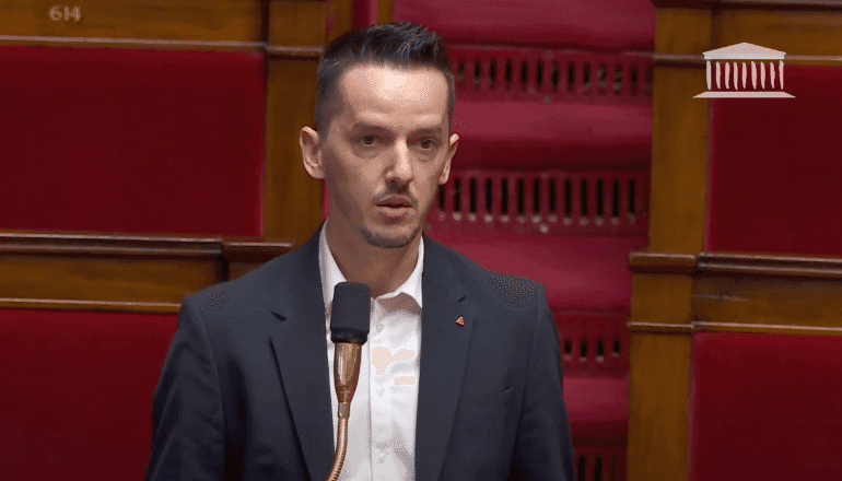 Sylvain Carrière à l'Assemblée nationale le 4 février 2025. © Capture d'écran de son intervention