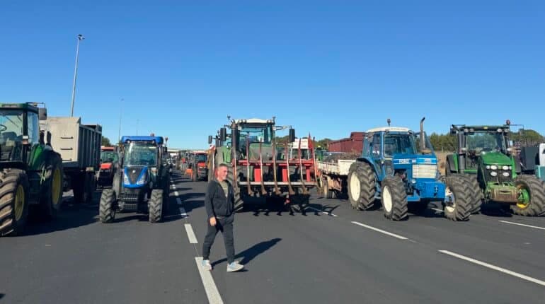 Autoroute, secteur Béziers, mobilisation agriculteurs en janvier 2024 © Elodie Greffin / Archives Hérault Tribune.